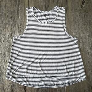 Athleta Essence Tank Blue & White Stripe Size XSmall
